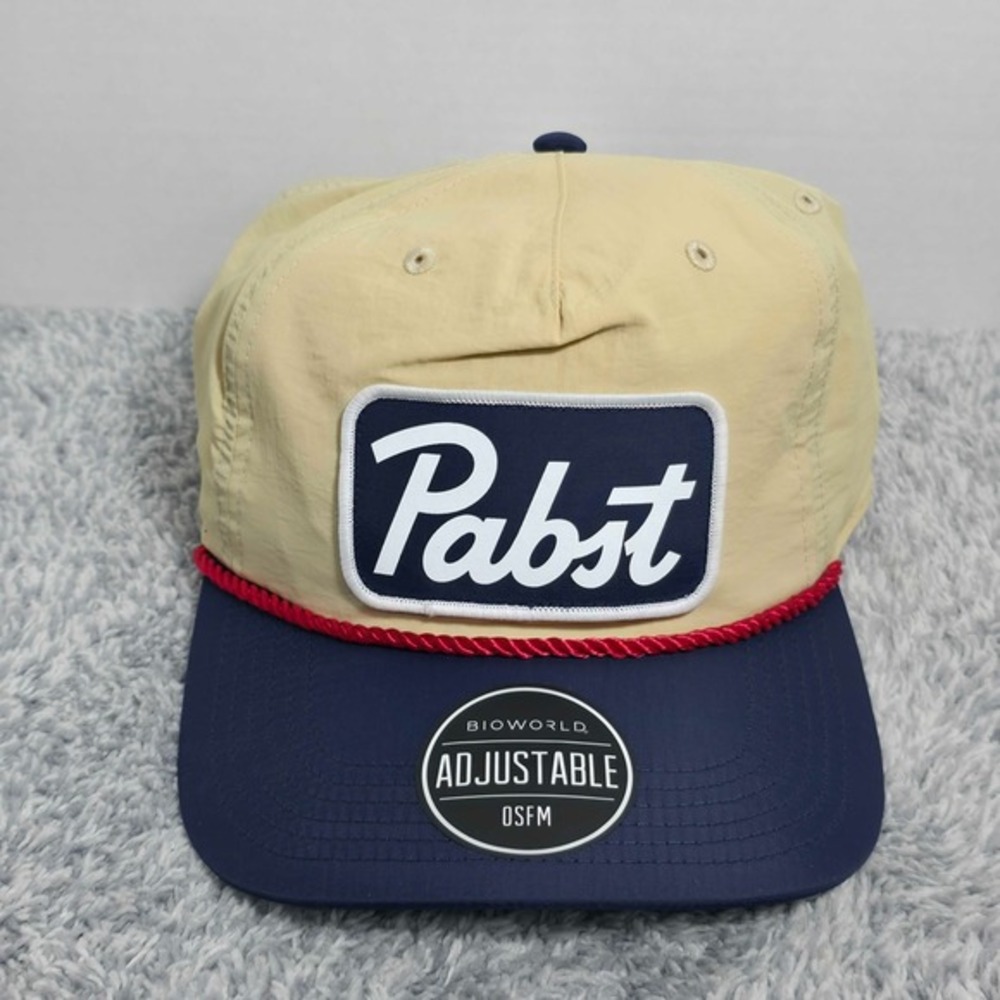 Pabst Blue Ribbon Beer Rope Vintage Ripstop Retro Men's Snapback Cap Hat PBR NEW